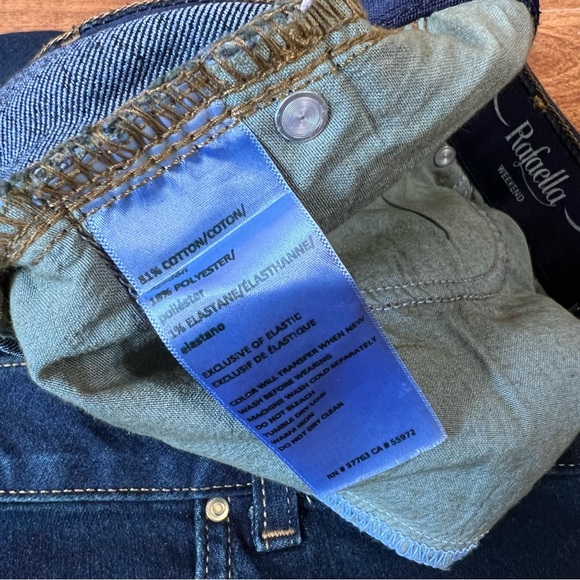 Rafaella Weekend NWT indigo Cuffed Capri Denim Jeans plus size 28W - Picture 4 of 8